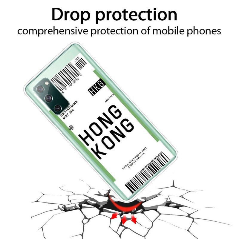 Cover Samsung Galaxy S20 FE Carta D'imbarco Per Hong Kong