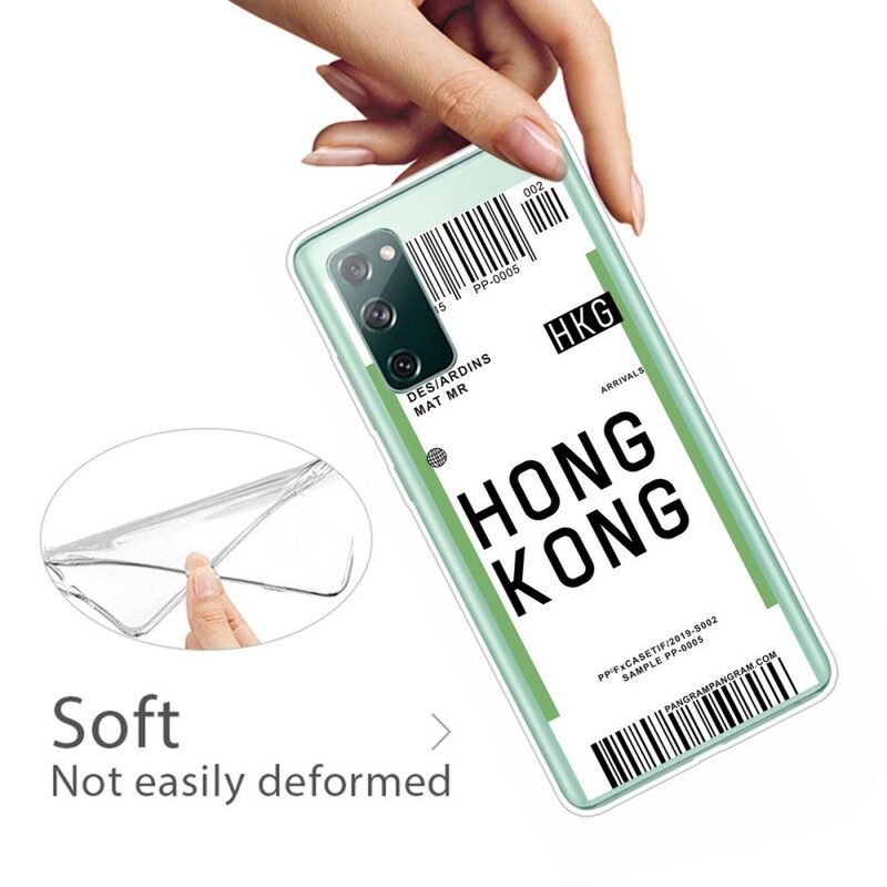 Cover Samsung Galaxy S20 FE Carta D'imbarco Per Hong Kong