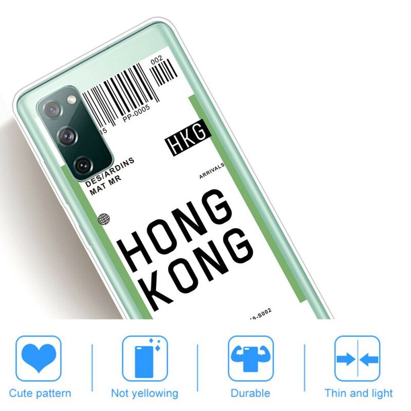 Cover Samsung Galaxy S20 FE Carta D'imbarco Per Hong Kong