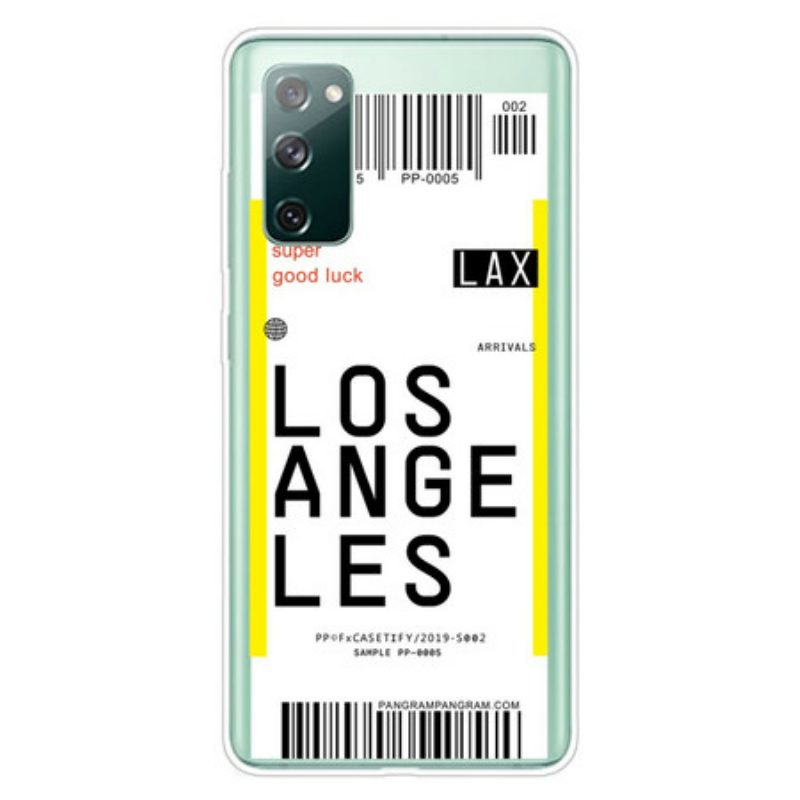 Cover Samsung Galaxy S20 FE Carta D'imbarco Per Los Angeles