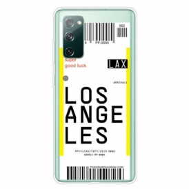 Cover Samsung Galaxy S20 FE Carta D'imbarco Per Los Angeles