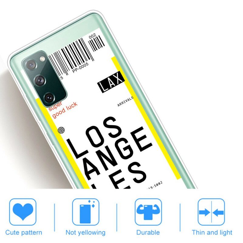 Cover Samsung Galaxy S20 FE Carta D'imbarco Per Los Angeles