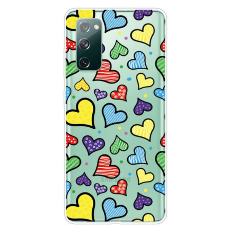 Cover Samsung Galaxy S20 FE Cuori Multicolori