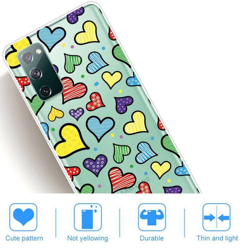 Cover Samsung Galaxy S20 FE Cuori Multicolori