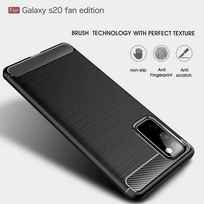 Cover Samsung Galaxy S20 FE Fibra Di Carbonio Spazzolata