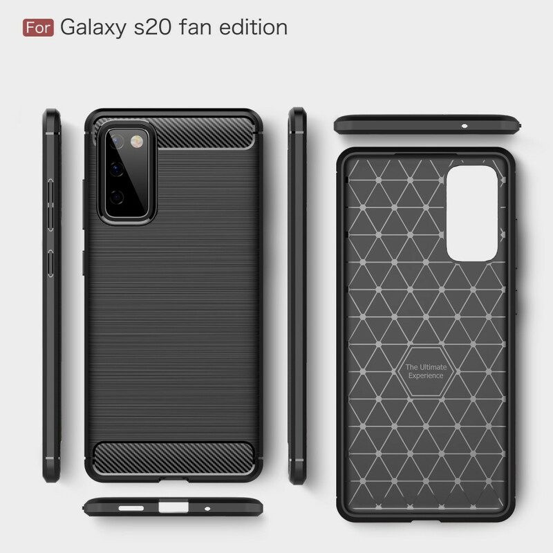 Cover Samsung Galaxy S20 FE Fibra Di Carbonio Spazzolata