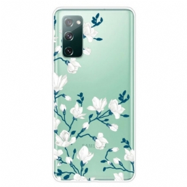 Cover Samsung Galaxy S20 FE Fiori Bianchi