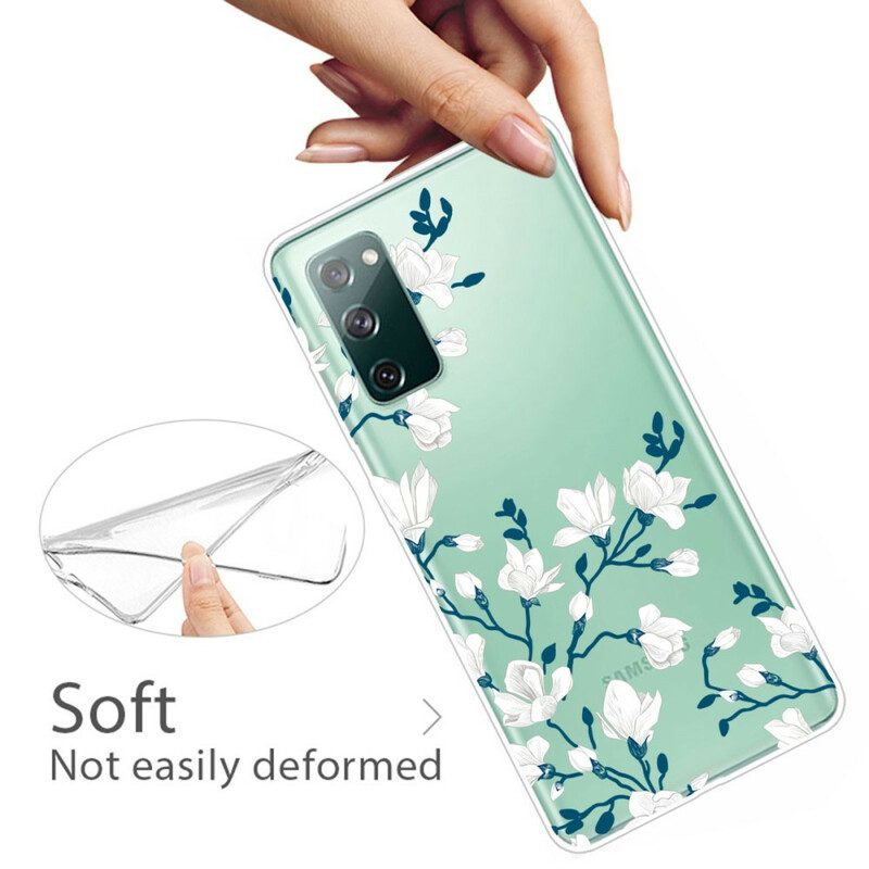 Cover Samsung Galaxy S20 FE Fiori Bianchi