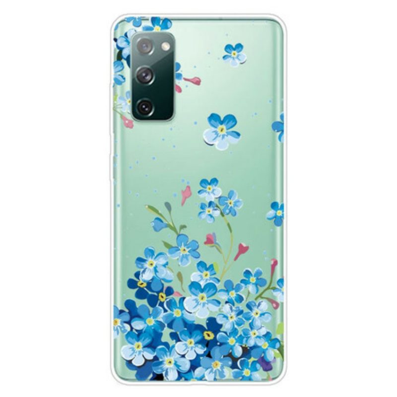 Cover Samsung Galaxy S20 FE Fiori Blu