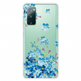 Cover Samsung Galaxy S20 FE Fiori Blu