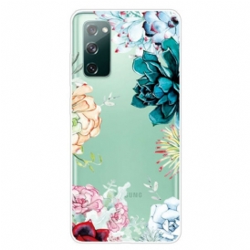 Cover Samsung Galaxy S20 FE Fiori Dell'acquerello Senza Soluzione Di Continuità