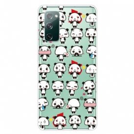 Cover Samsung Galaxy S20 FE Panda Divertenti Senza Soluzione Di Continuità