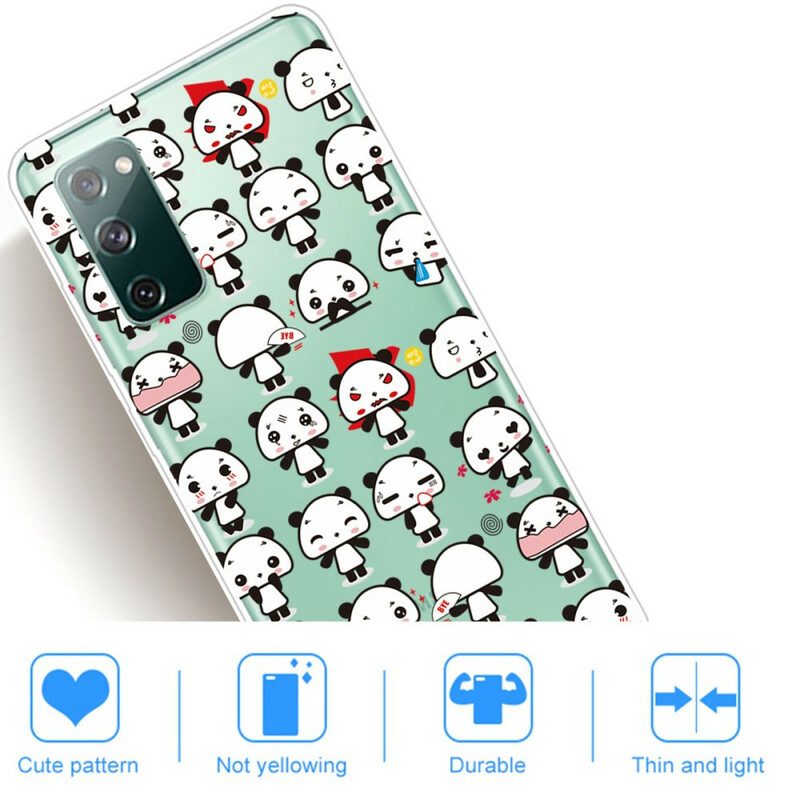 Cover Samsung Galaxy S20 FE Panda Divertenti Senza Soluzione Di Continuità