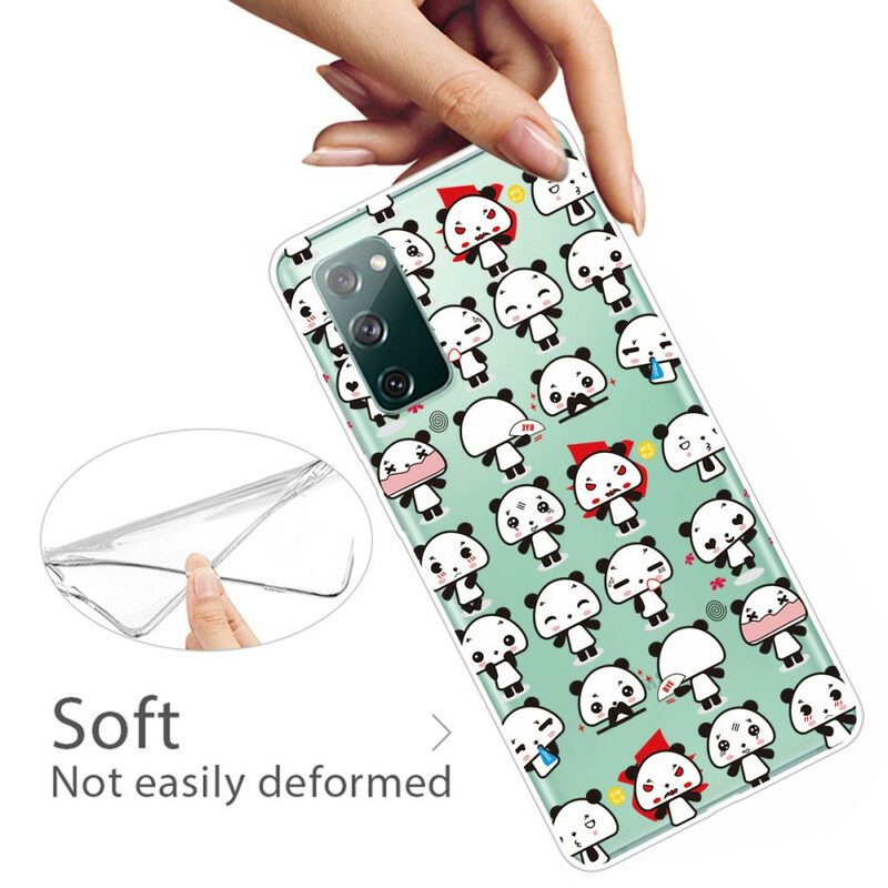 Cover Samsung Galaxy S20 FE Panda Divertenti Senza Soluzione Di Continuità