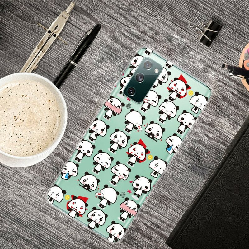 Cover Samsung Galaxy S20 FE Panda Divertenti Senza Soluzione Di Continuità