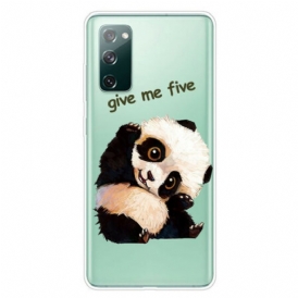 Cover Samsung Galaxy S20 FE Panda Senza Soluzione Di Continuità Dammi Cinque