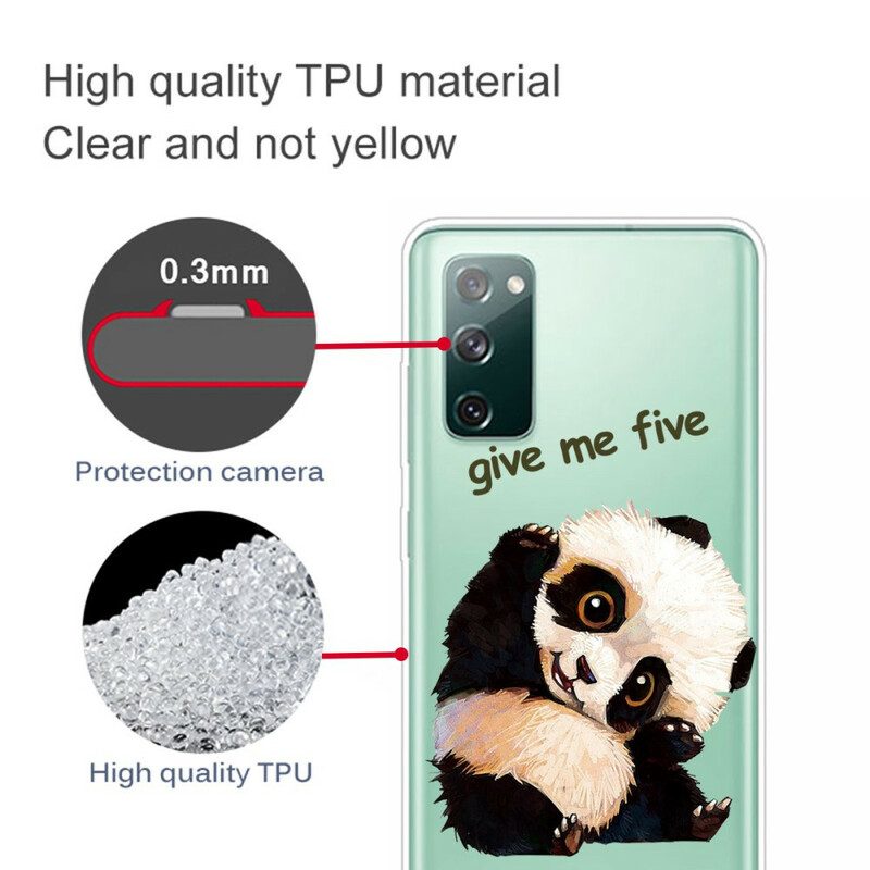 Cover Samsung Galaxy S20 FE Panda Senza Soluzione Di Continuità Dammi Cinque