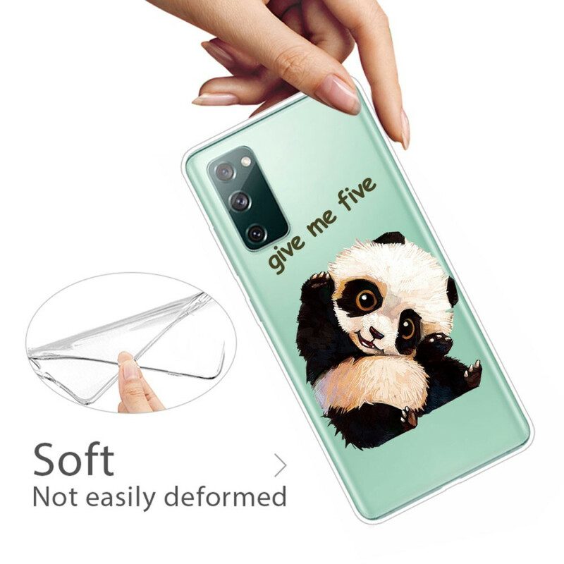 Cover Samsung Galaxy S20 FE Panda Senza Soluzione Di Continuità Dammi Cinque