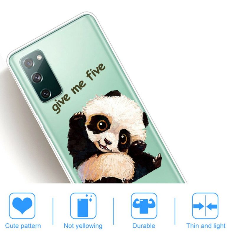 Cover Samsung Galaxy S20 FE Panda Senza Soluzione Di Continuità Dammi Cinque