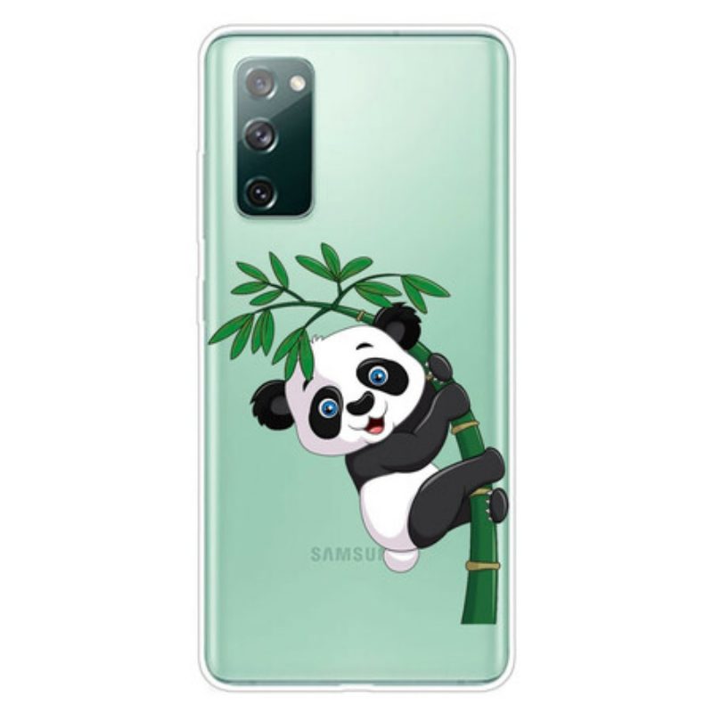 Cover Samsung Galaxy S20 FE Panda Senza Soluzione Di Continuità Su Bambù