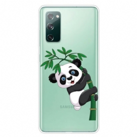 Cover Samsung Galaxy S20 FE Panda Senza Soluzione Di Continuità Su Bambù