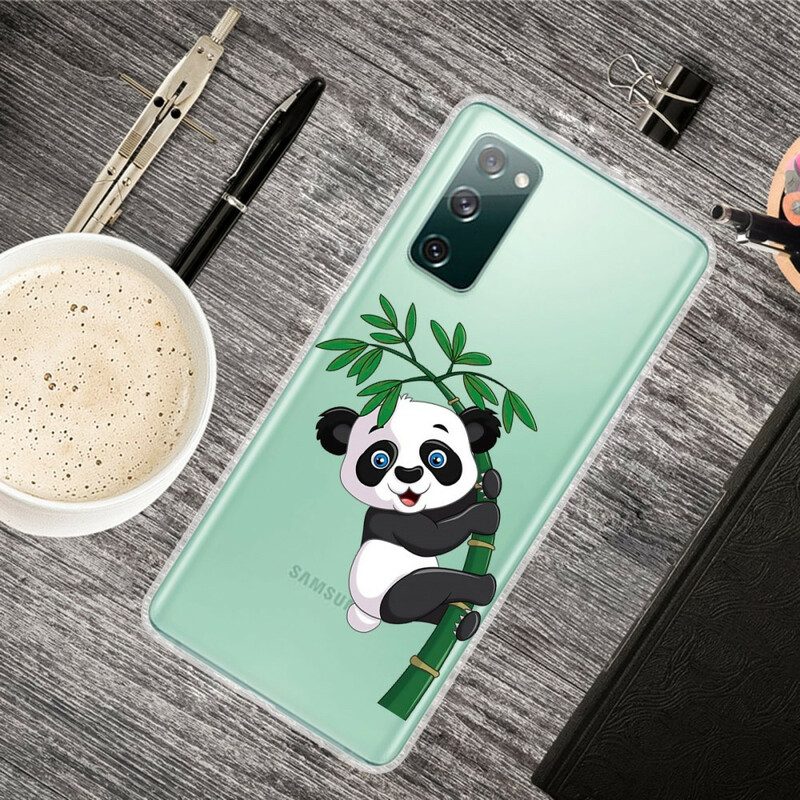 Cover Samsung Galaxy S20 FE Panda Senza Soluzione Di Continuità Su Bambù