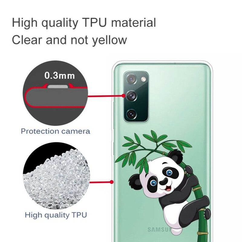 Cover Samsung Galaxy S20 FE Panda Senza Soluzione Di Continuità Su Bambù