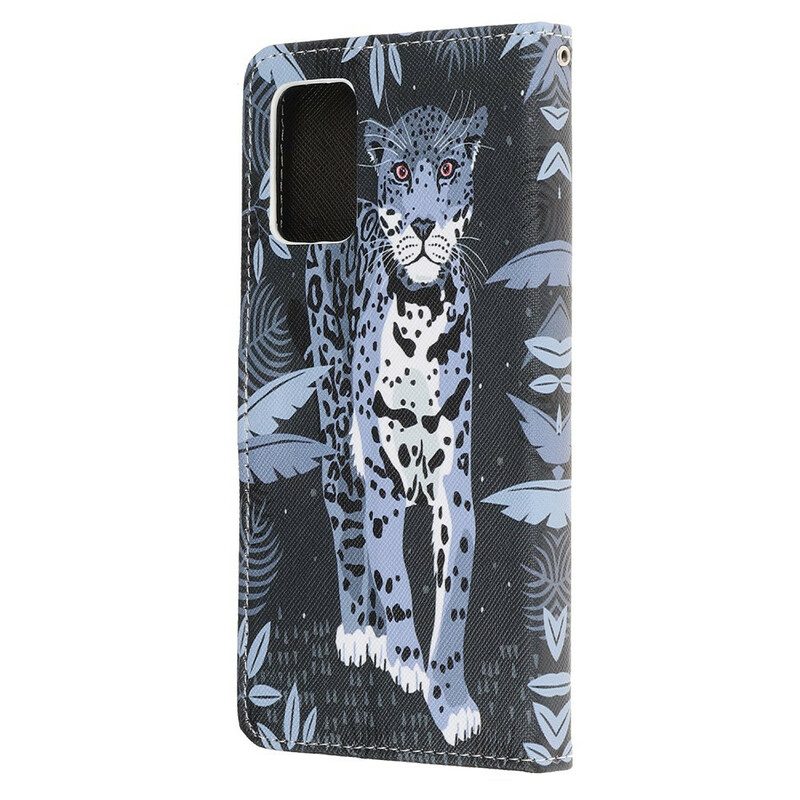 Custodia A Portafoglio Samsung Galaxy S20 FE Leopardo Con Spalline