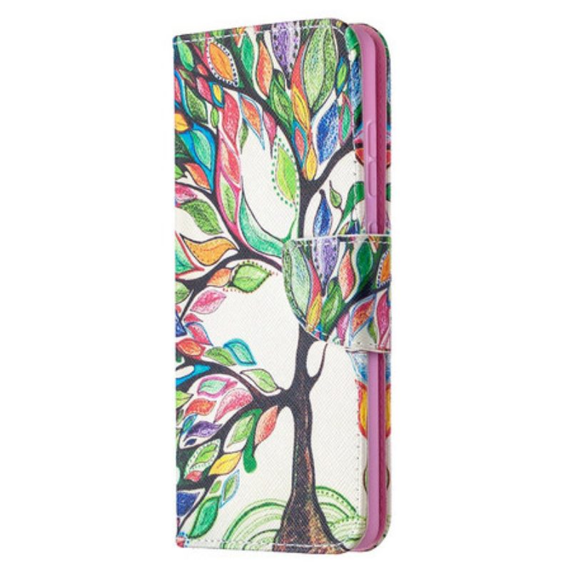 Custodia in pelle Samsung Galaxy S20 FE Albero Colorato