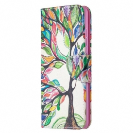 Custodia in pelle Samsung Galaxy S20 FE Albero Colorato