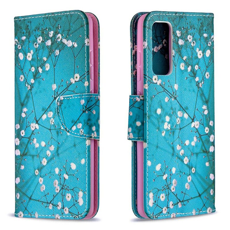 Custodia in pelle Samsung Galaxy S20 FE Albero In Fiore