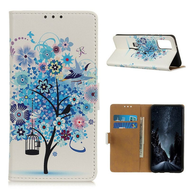 Custodia in pelle Samsung Galaxy S20 FE Albero In Fiore