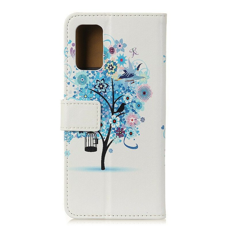 Custodia in pelle Samsung Galaxy S20 FE Albero In Fiore