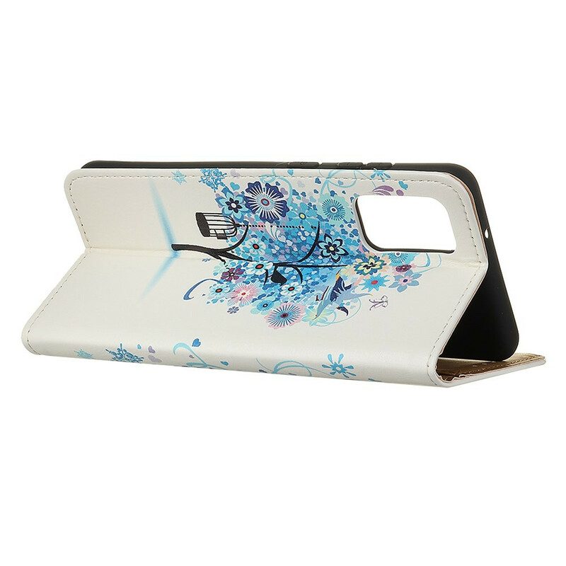 Custodia in pelle Samsung Galaxy S20 FE Albero In Fiore