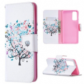 Custodia in pelle Samsung Galaxy S20 FE Albero Fiorito