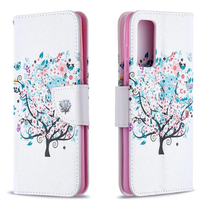 Custodia in pelle Samsung Galaxy S20 FE Albero Fiorito