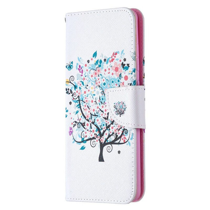 Custodia in pelle Samsung Galaxy S20 FE Albero Fiorito