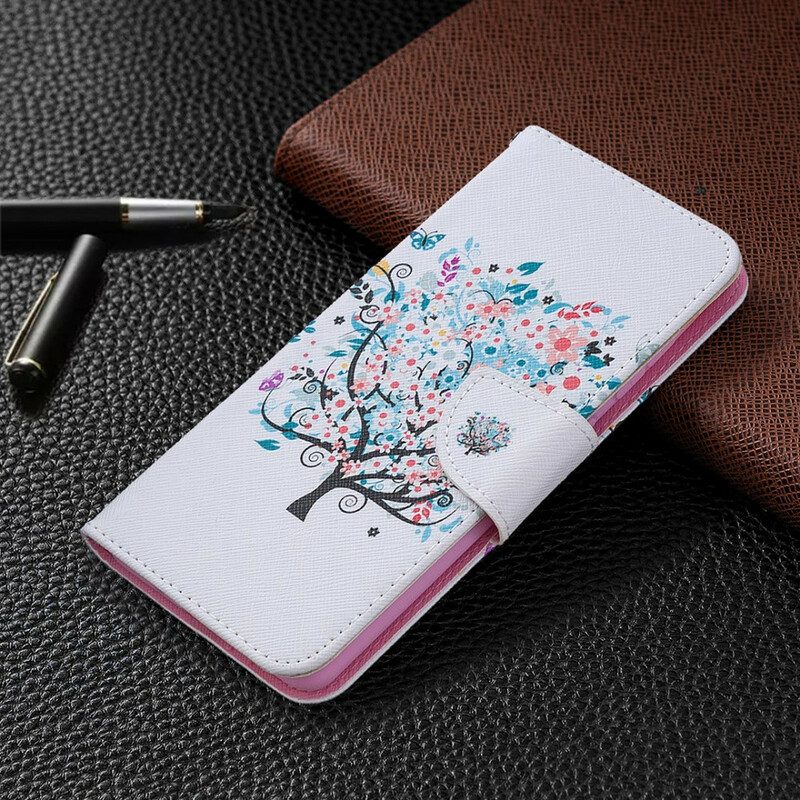 Custodia in pelle Samsung Galaxy S20 FE Albero Fiorito