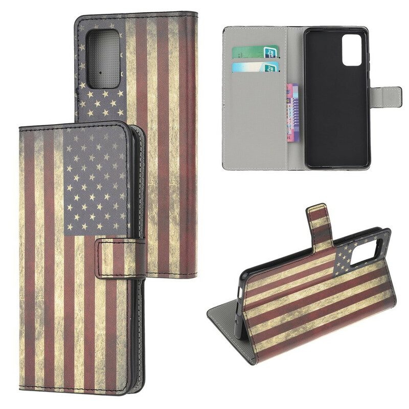 Custodia in pelle Samsung Galaxy S20 FE Bandiera Americana