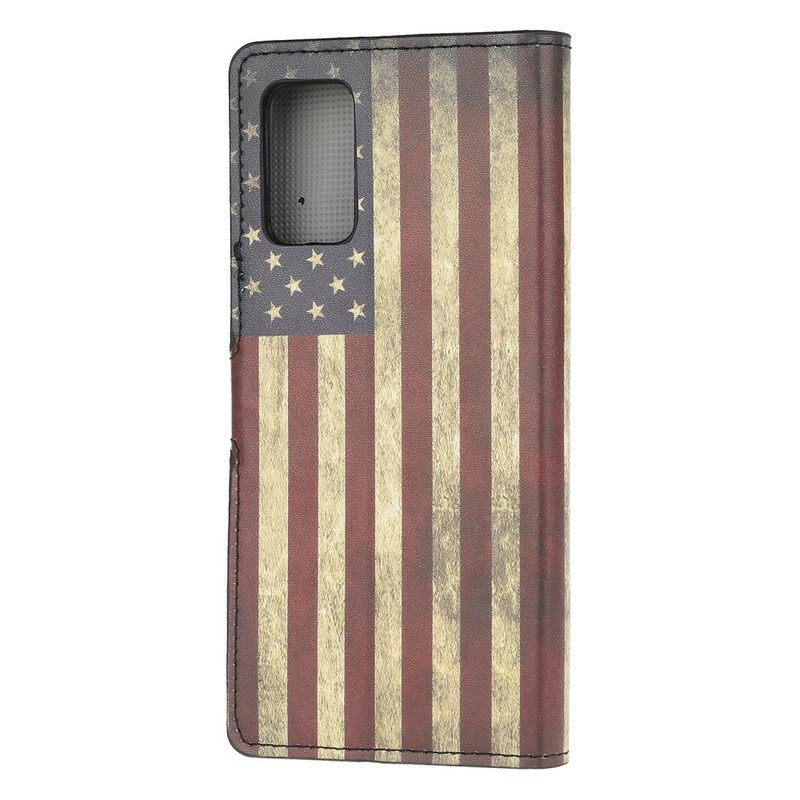 Custodia in pelle Samsung Galaxy S20 FE Bandiera Americana