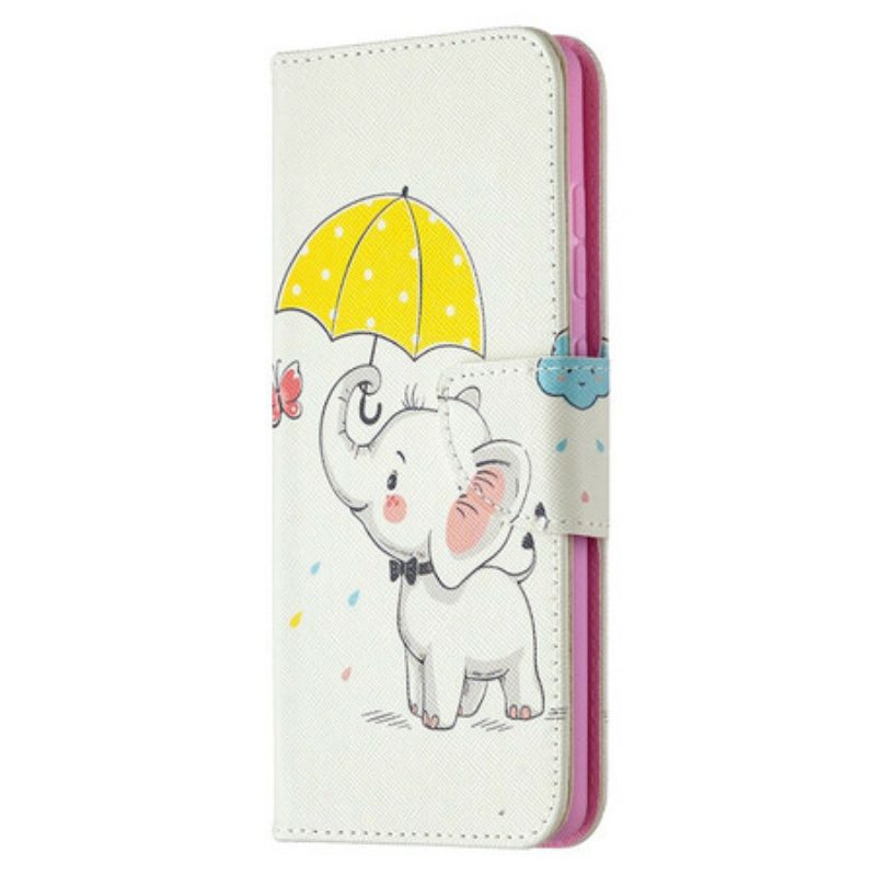 Custodia in pelle Samsung Galaxy S20 FE Cucciolo Di Elefante