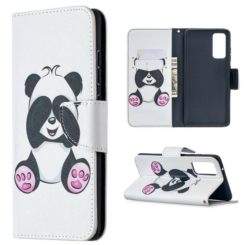 Custodia in pelle Samsung Galaxy S20 FE Divertimento Panda