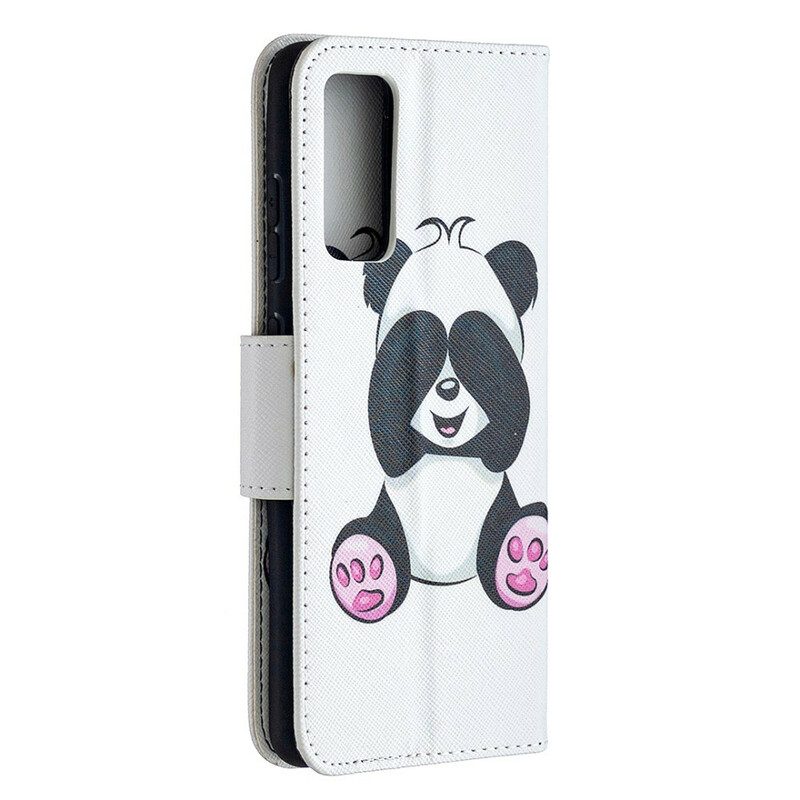 Custodia in pelle Samsung Galaxy S20 FE Divertimento Panda