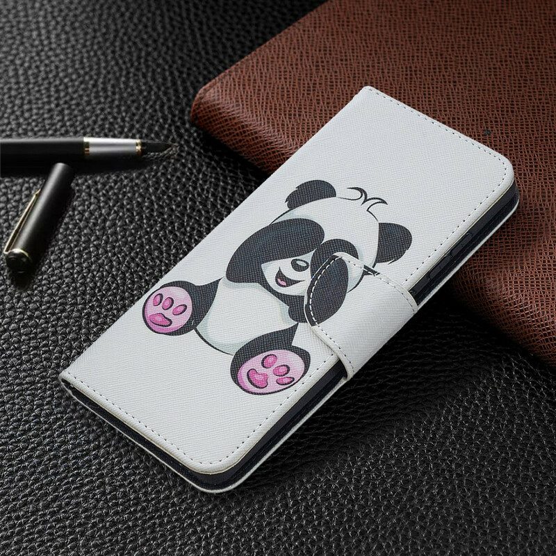 Custodia in pelle Samsung Galaxy S20 FE Divertimento Panda