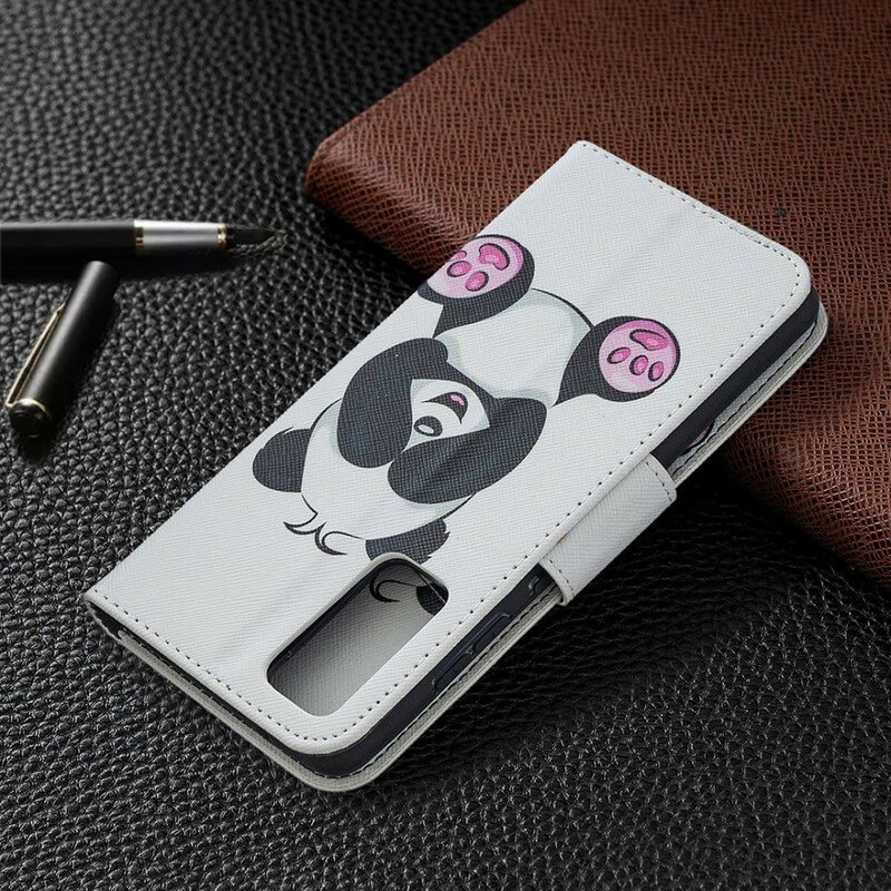 Custodia in pelle Samsung Galaxy S20 FE Divertimento Panda