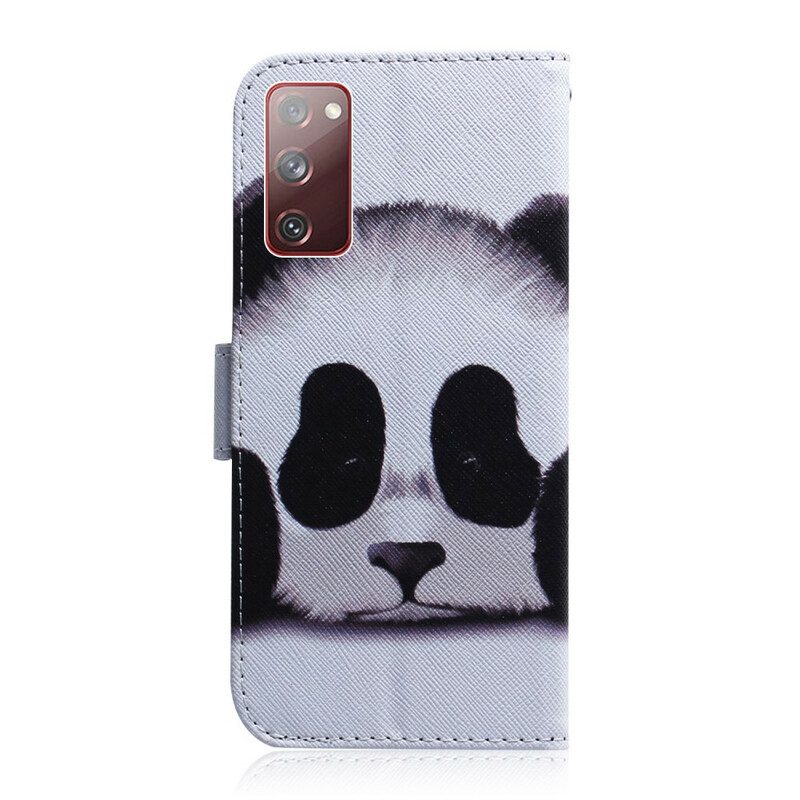 Custodia in pelle Samsung Galaxy S20 FE Faccia Da Panda