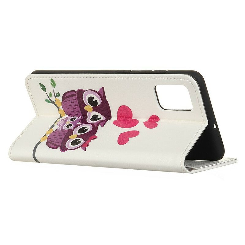 Custodia in pelle Samsung Galaxy S20 FE Famiglia Di Gufi