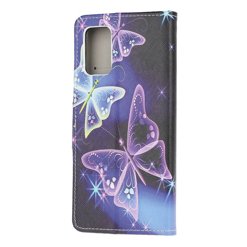 Custodia in pelle Samsung Galaxy S20 FE Farfalle