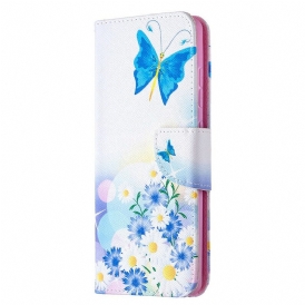 Custodia in pelle Samsung Galaxy S20 FE Farfalle E Fiori Dipinti