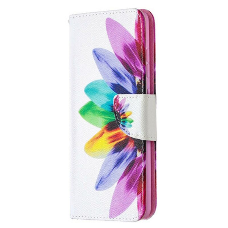 Custodia in pelle Samsung Galaxy S20 FE Fiore Dell'acquerello